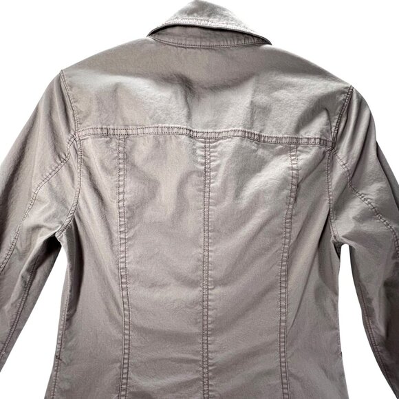 Boden Button Down Shirtdress Womens 3/4 Sleeve Size 4L Brown Putty Gray - Picture 4 of 14